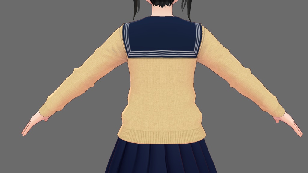 ベータ版VRoid用セーラーカーディガン