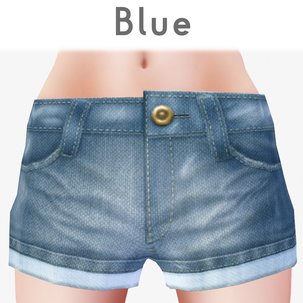 【ベータ版VRoid用テクスチャ】 デニムショートパンツ