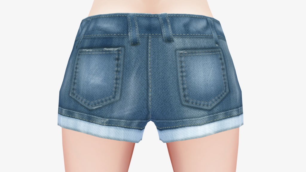 【ベータ版VRoid用テクスチャ】 デニムショートパンツ