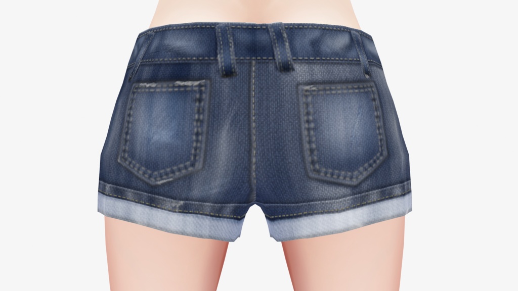 【ベータ版VRoid用テクスチャ】 デニムショートパンツ