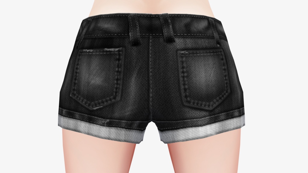【ベータ版VRoid用テクスチャ】 デニムショートパンツ