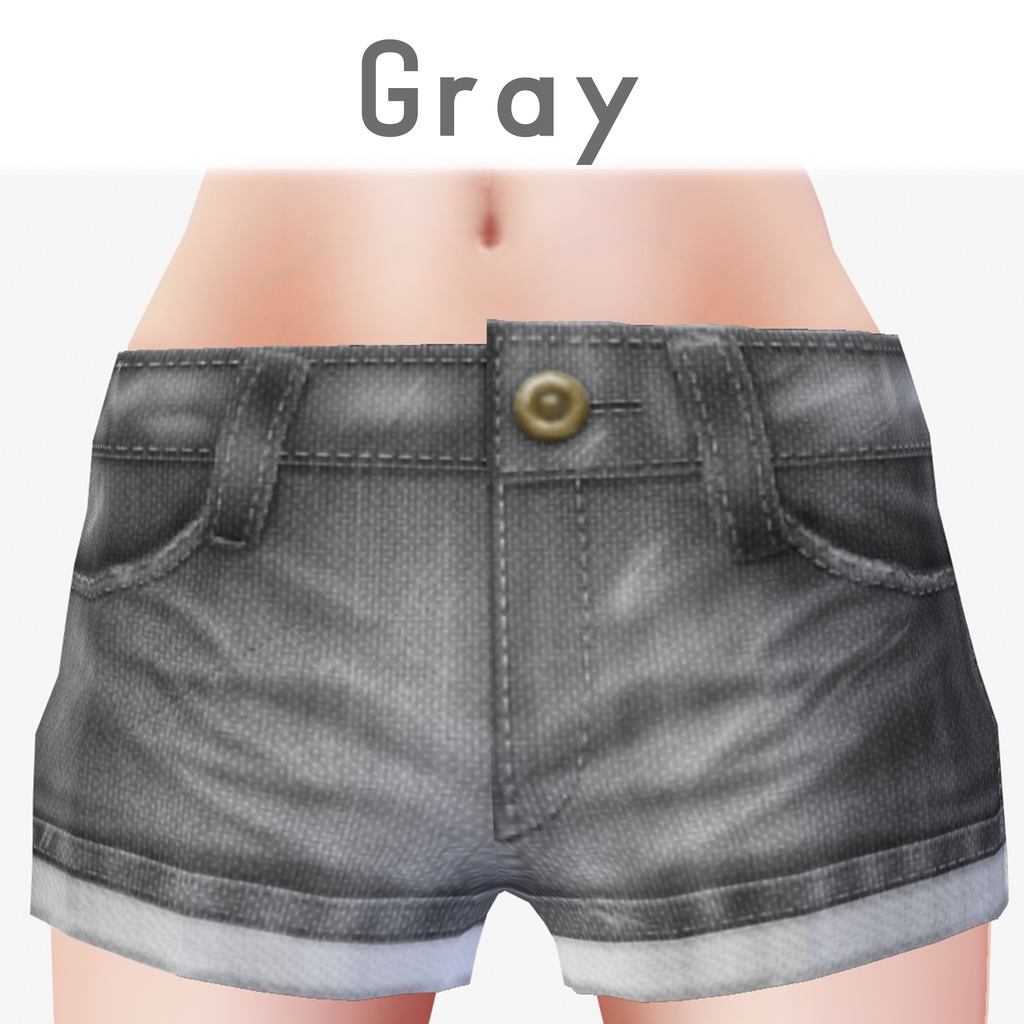 【ベータ版VRoid用テクスチャ】 デニムショートパンツ