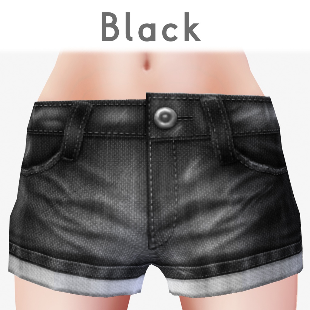 【ベータ版VRoid用テクスチャ】 デニムショートパンツ