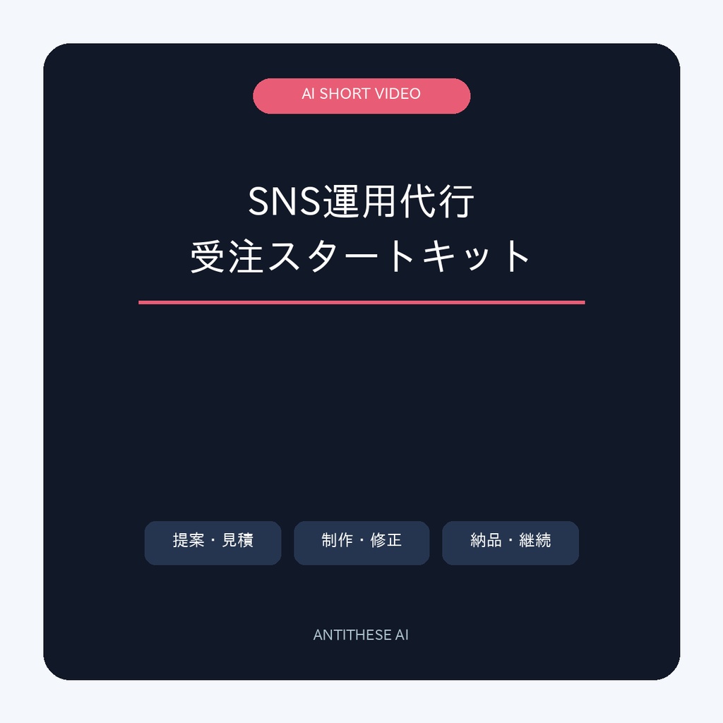 SNS運用代行 応募・受注テンプレ｜提案・制作・納品まで
