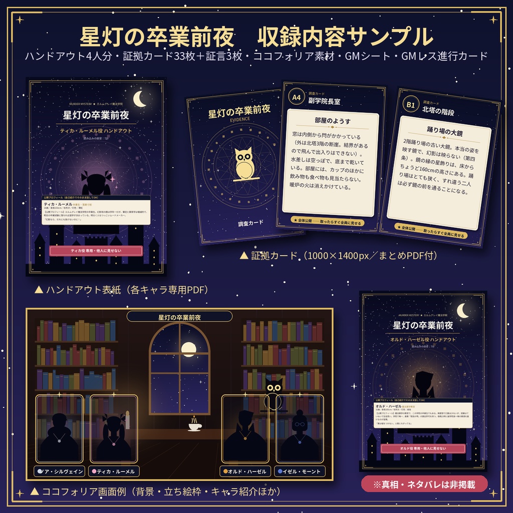 星灯の卒業前夜【マーダーミステリー】4人用・GM推奨/GMレス可