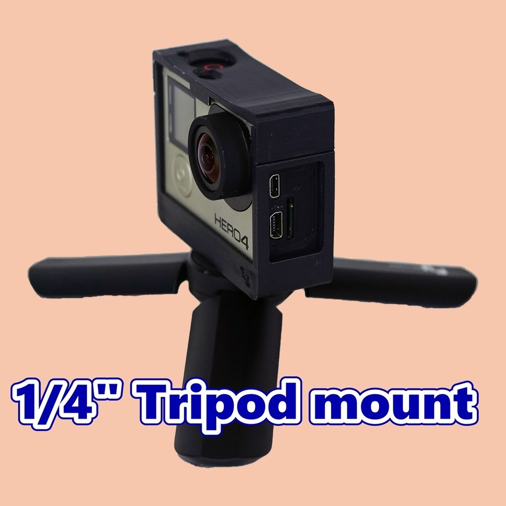 GoPro HERO 3/4 ネイキッドフレーム(GoProマウント、カメラ三脚、マグネティッククイックマウント対応)