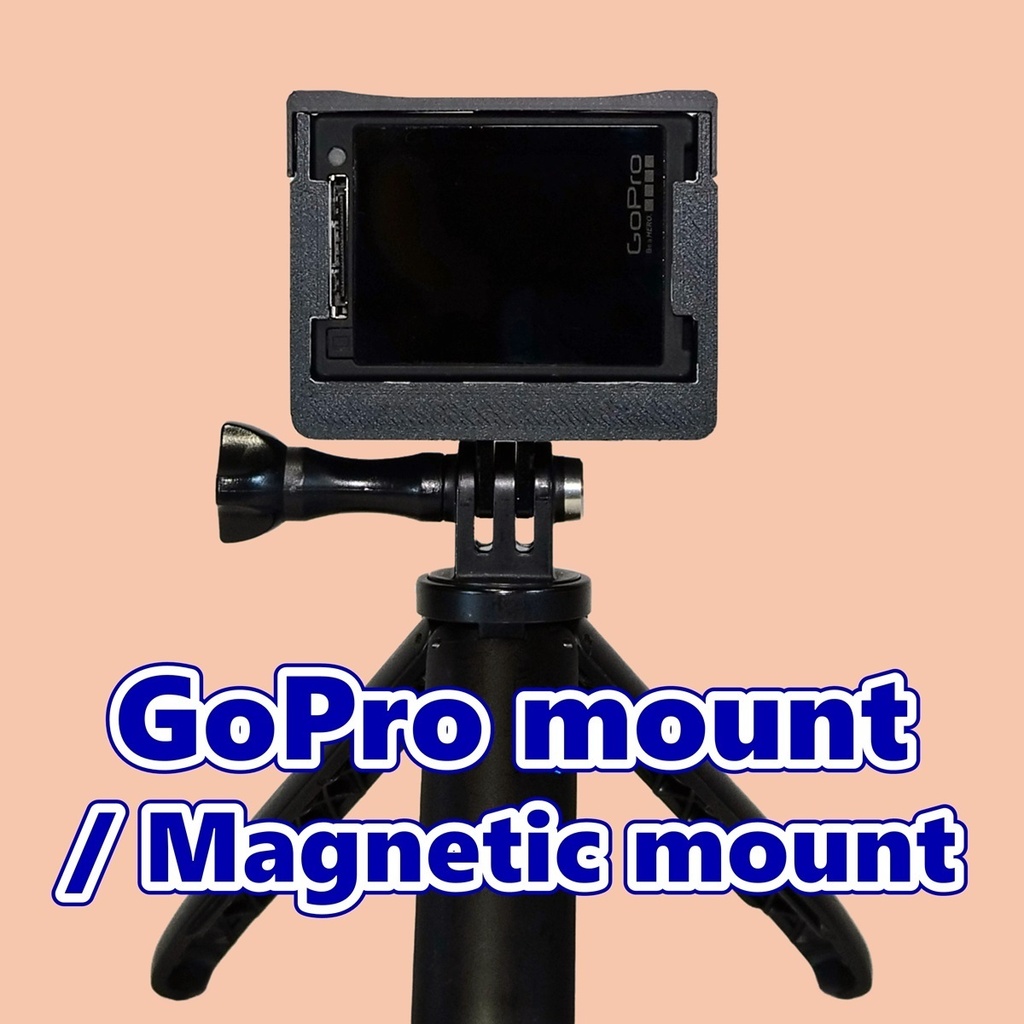 GoPro HERO 3/4 ネイキッドフレーム(GoProマウント、カメラ三脚、マグネティッククイックマウント対応)