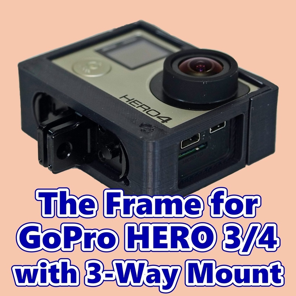 GoPro HERO 3/4 ネイキッドフレーム（GoProマウント、カメラ三脚、マグネティッククイックマウント対応）