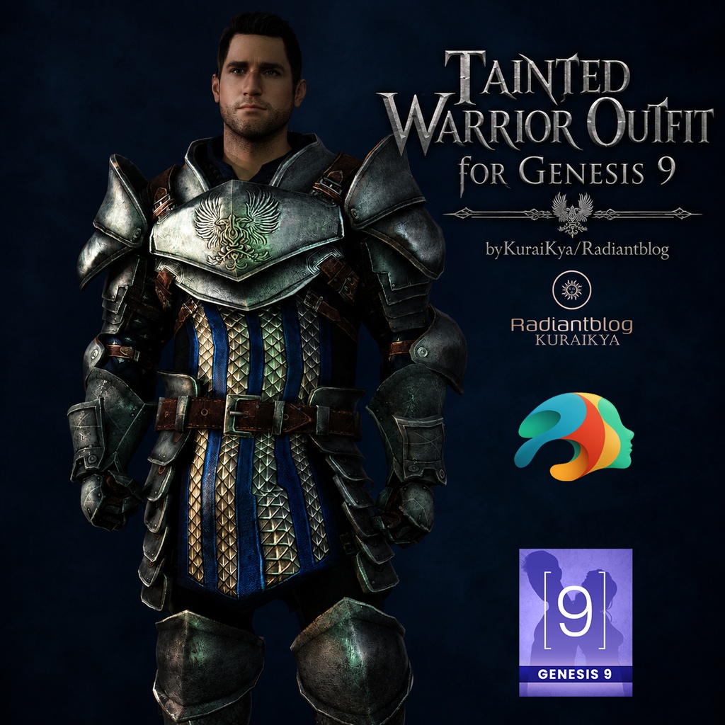 Tainted Warrior Outfit for Genesis 9