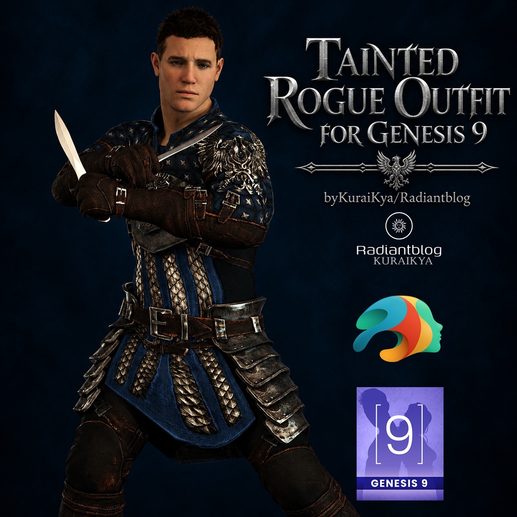 Tainted Rogue Outfit for Genesis 9