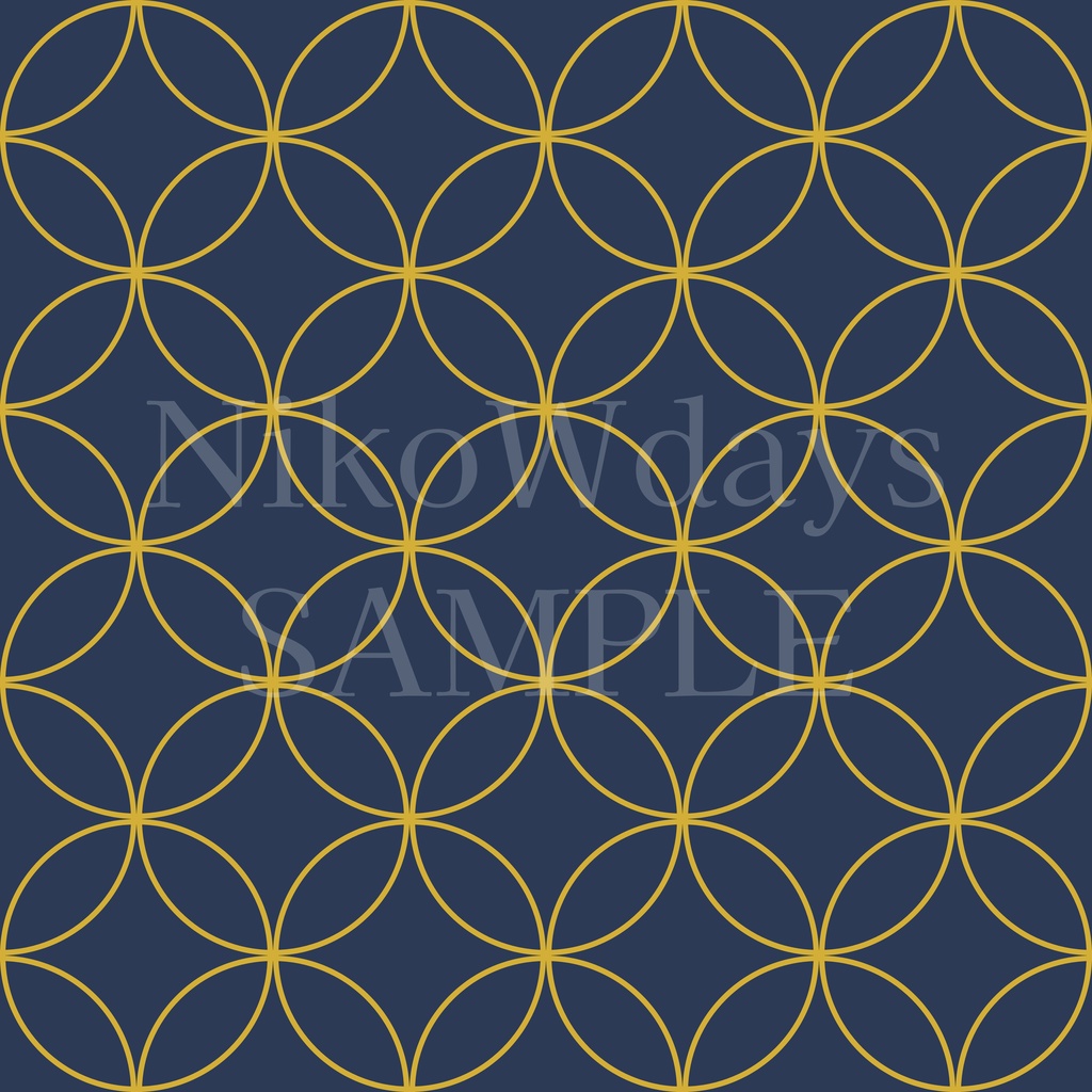 和柄シームレスパターン 七宝模様 5色セット|商用利用可能・背景素材