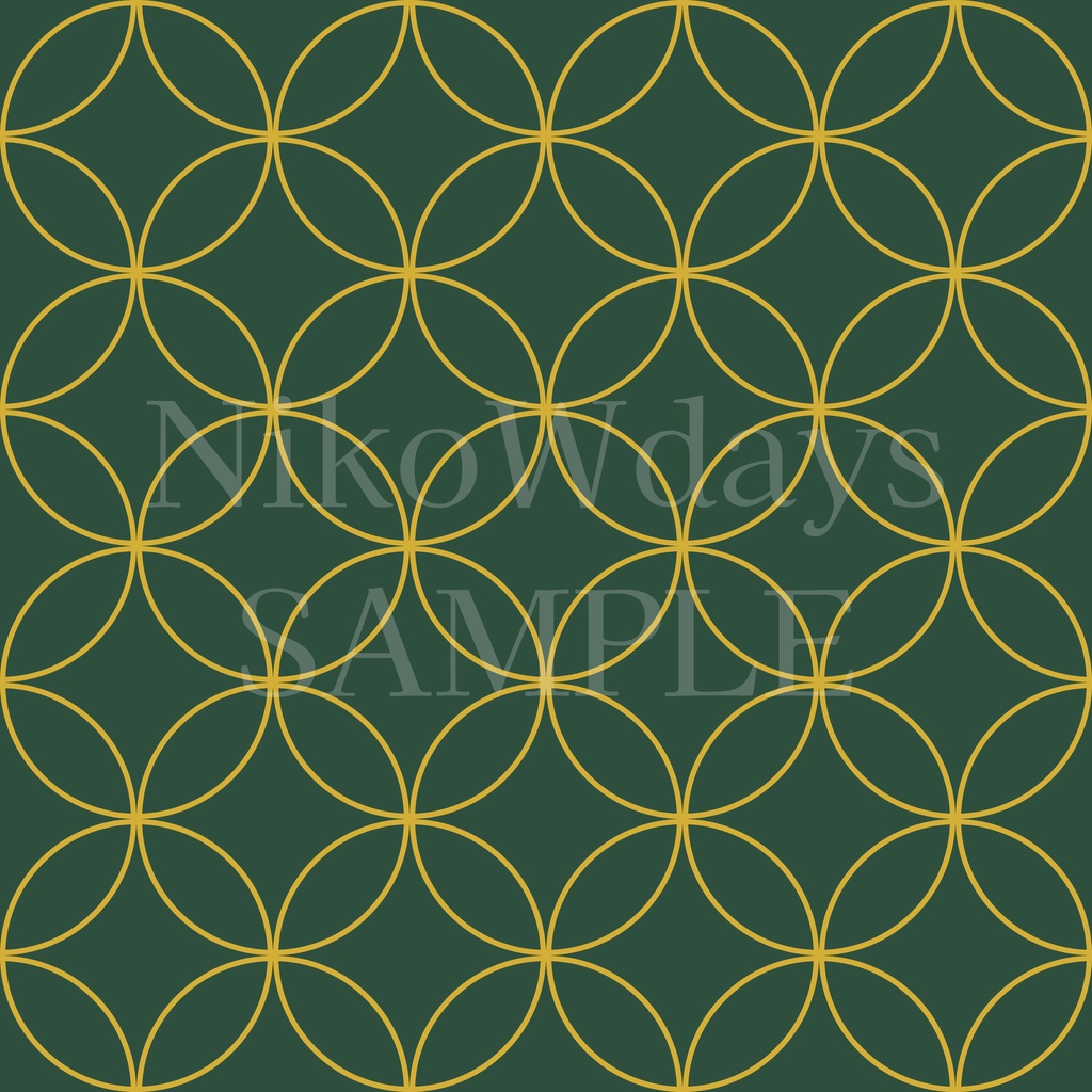 和柄シームレスパターン 七宝模様 5色セット|商用利用可能・背景素材