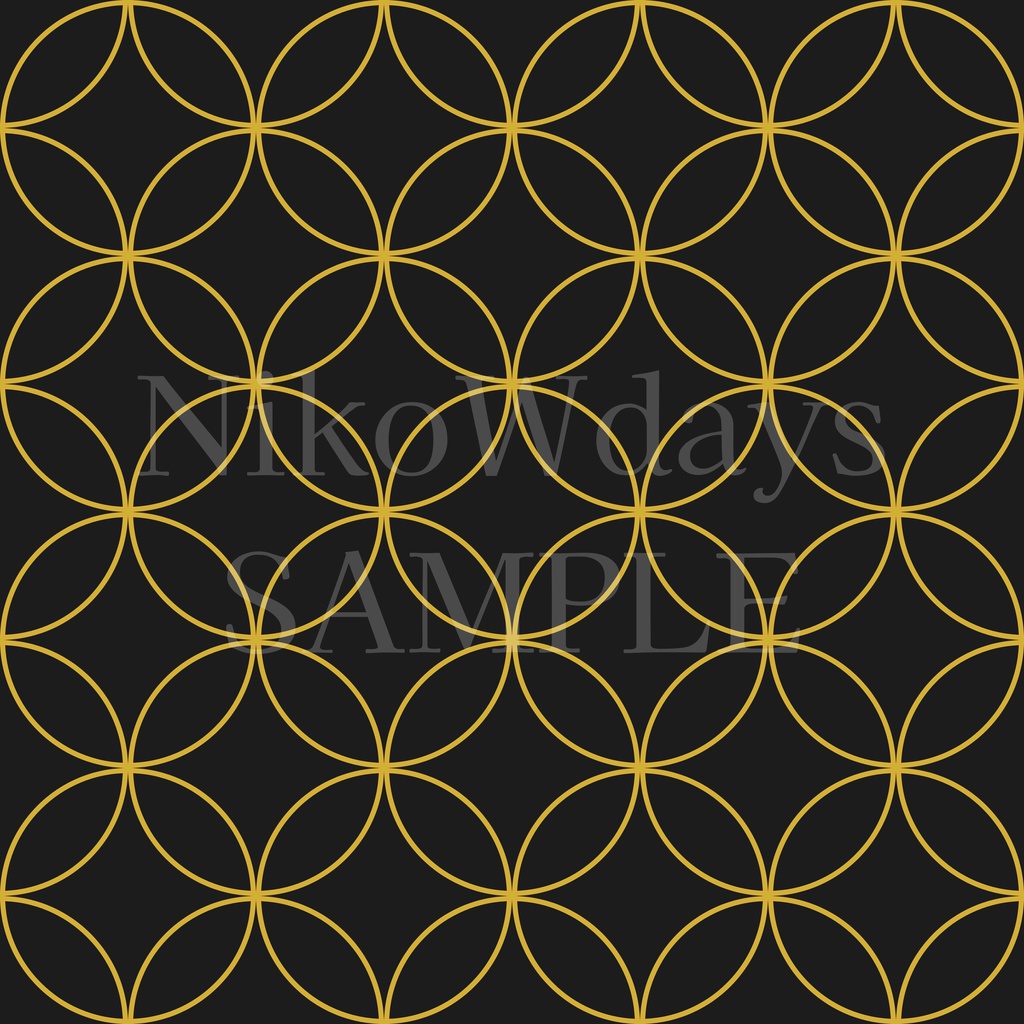 和柄シームレスパターン 七宝模様 5色セット|商用利用可能・背景素材