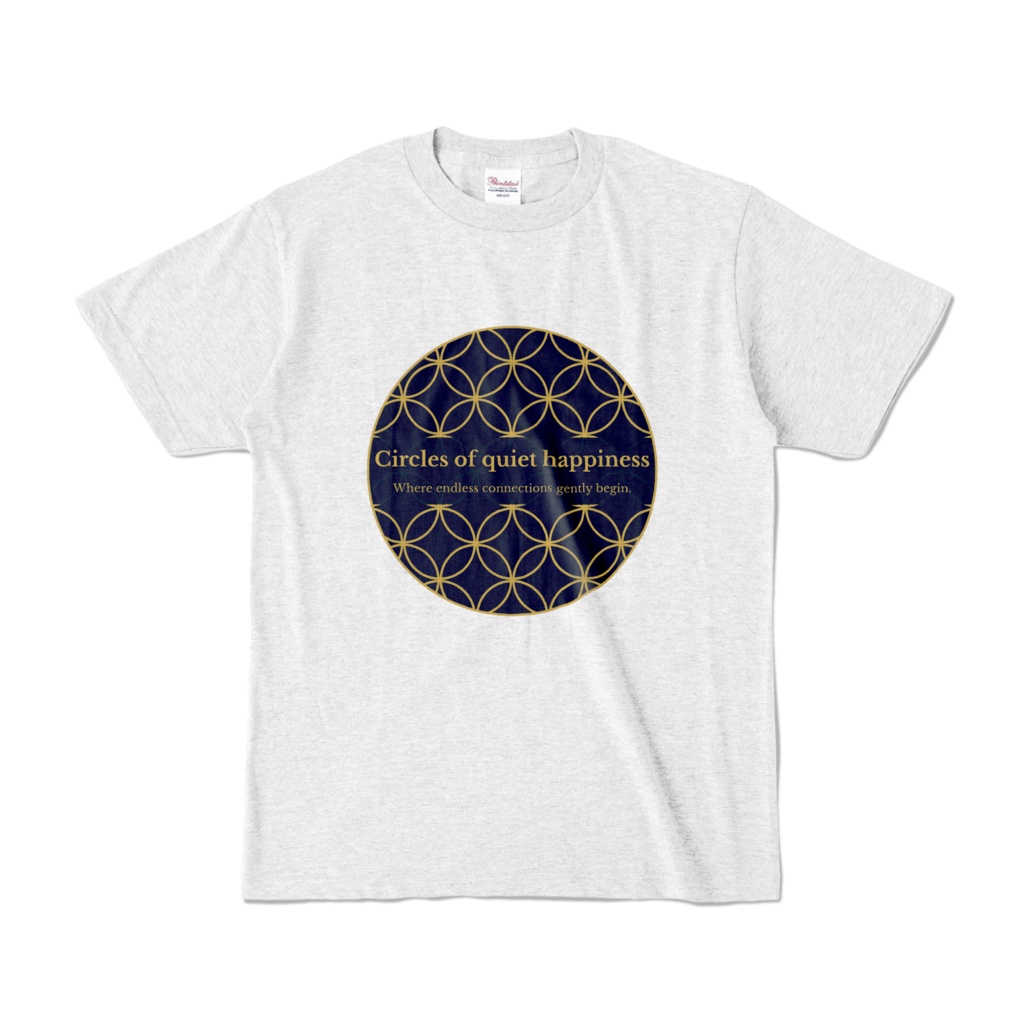 静かな幸せの七宝サークルTシャツ
