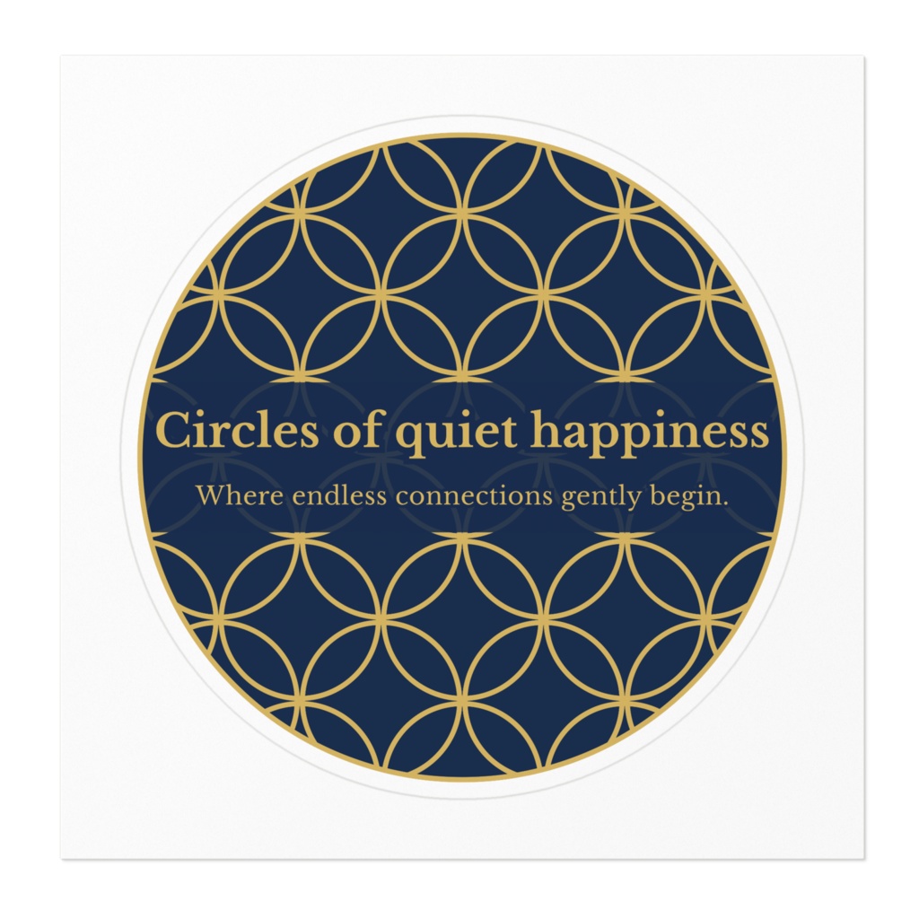 静かな幸せの七宝サークル ステッカー