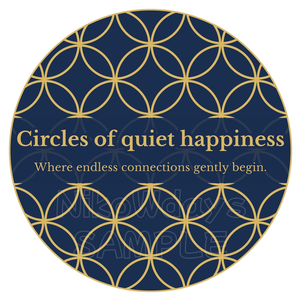 静かな幸せの七宝サークル PNG素材|和モダンデザイン