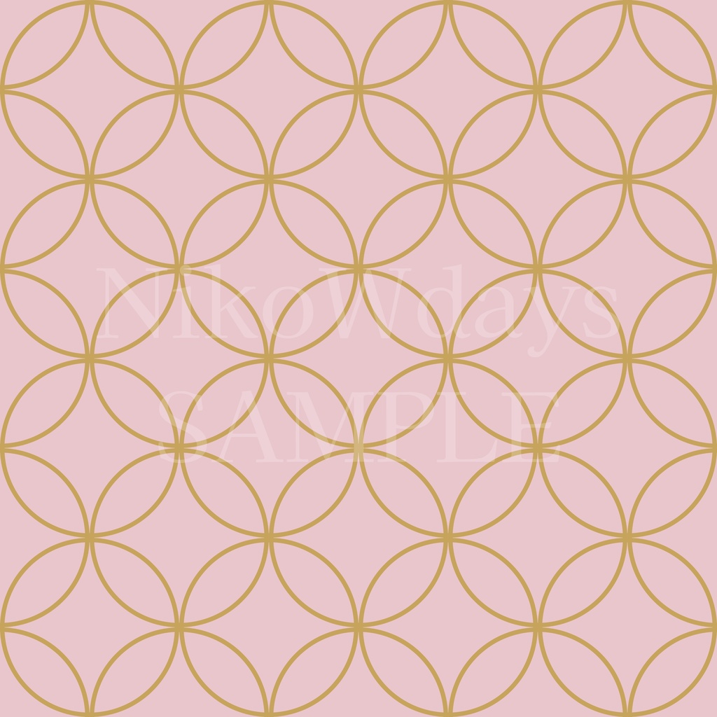 七宝模様 シームレスパターン 5色セット(パステル)