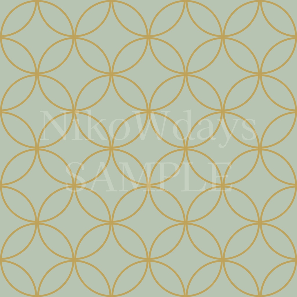 七宝模様 シームレスパターン 5色セット(パステル)