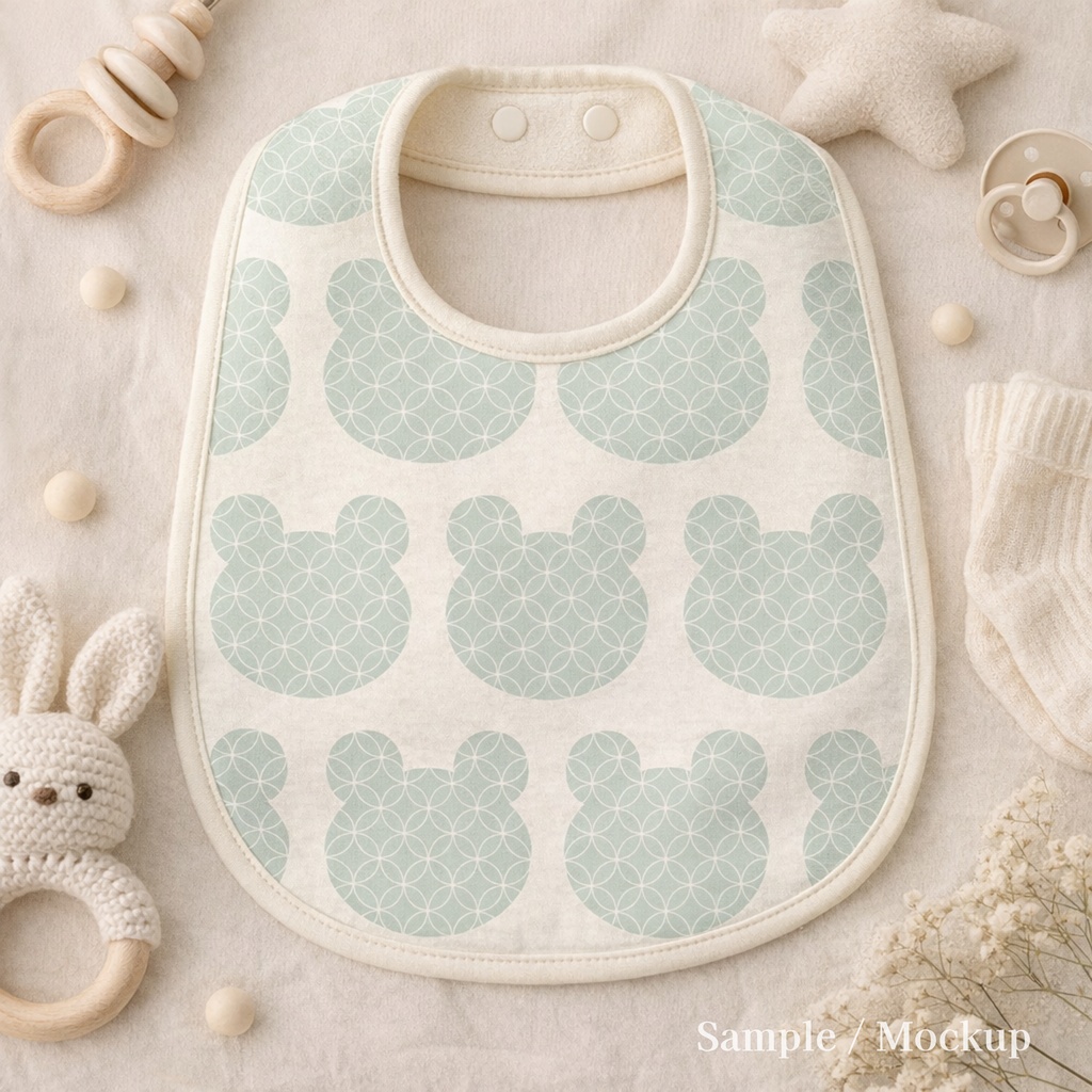 和柄デジタルペーパー 七宝くま|和モダンシームレス総柄 5色セット