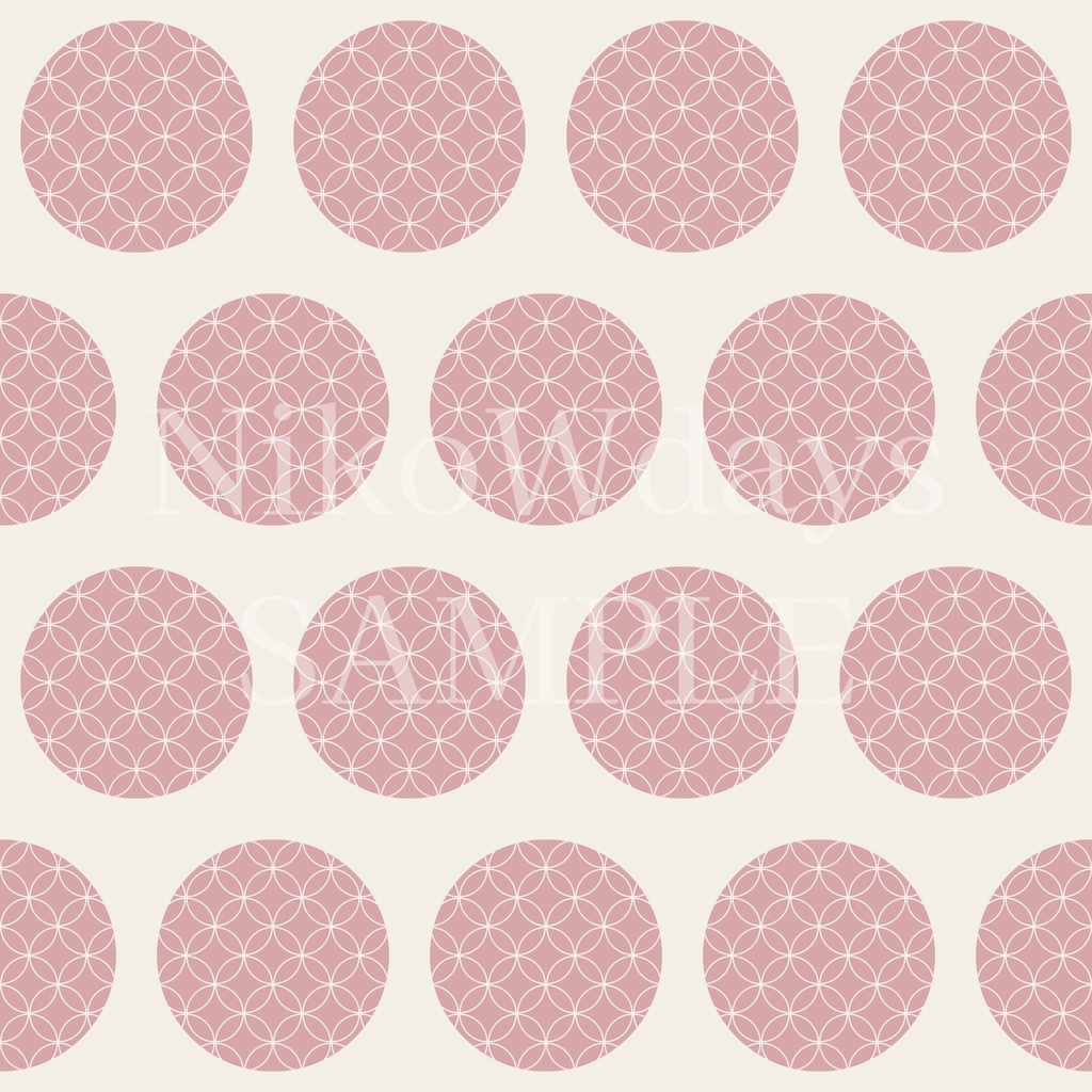 和柄デジタルペーパー 七宝サークル|和モダンシームレス総柄 5色セット