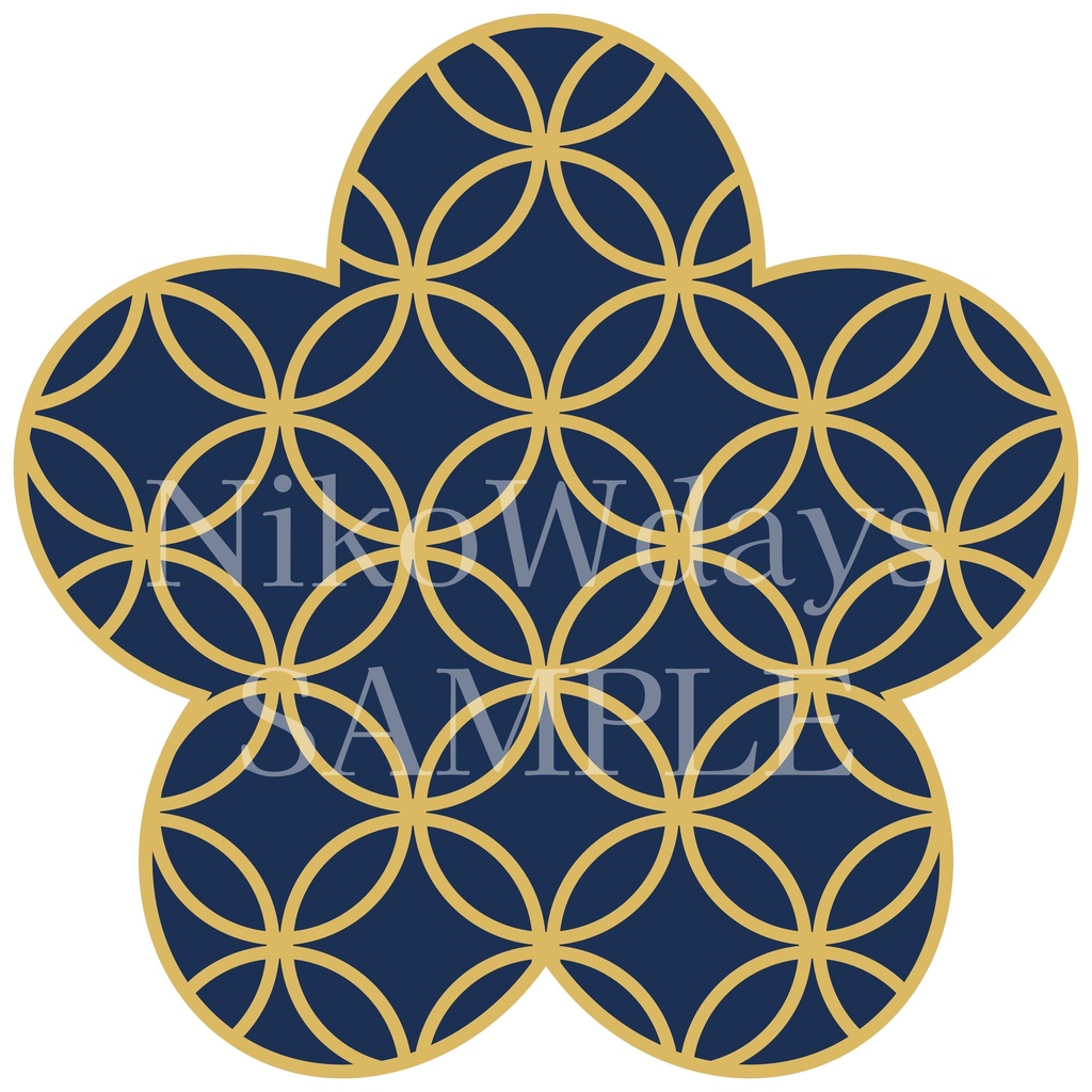 七宝フラワー PNG素材|4000×4000px|商用利用OK