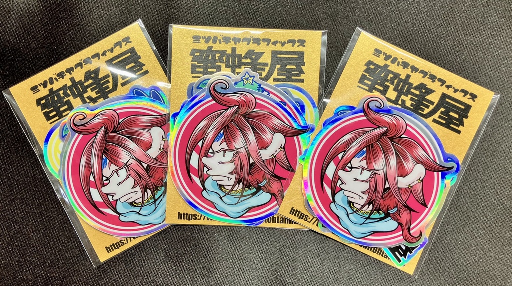 蜜蜂屋ステッカー★色々〈蜜蜂屋ロゴ/クリスマスヘア★ラン/門松★ラン/招き猫★ラン(2種)〉