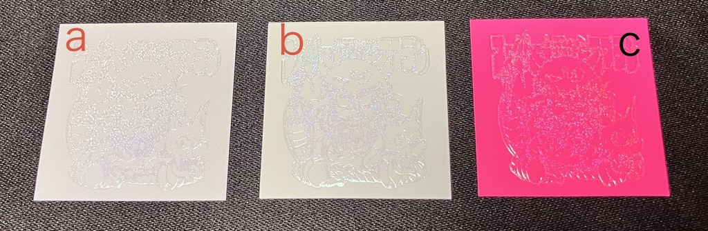 【棺ノ王子】スーパー★ニャンコブラン〈只の紙っぽい透明箔押し蓄光御シール〉