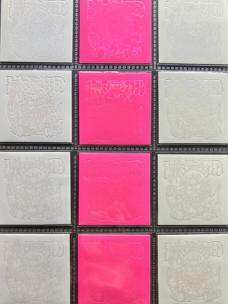 【棺ノ王子】スーパー★ニャンコブラン〈只の紙っぽい透明箔押し蓄光御シール〉