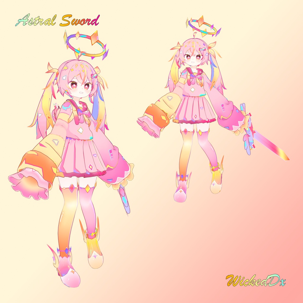 夜樱星奈~Astral_Sword【オリジナル3Dモデル】
