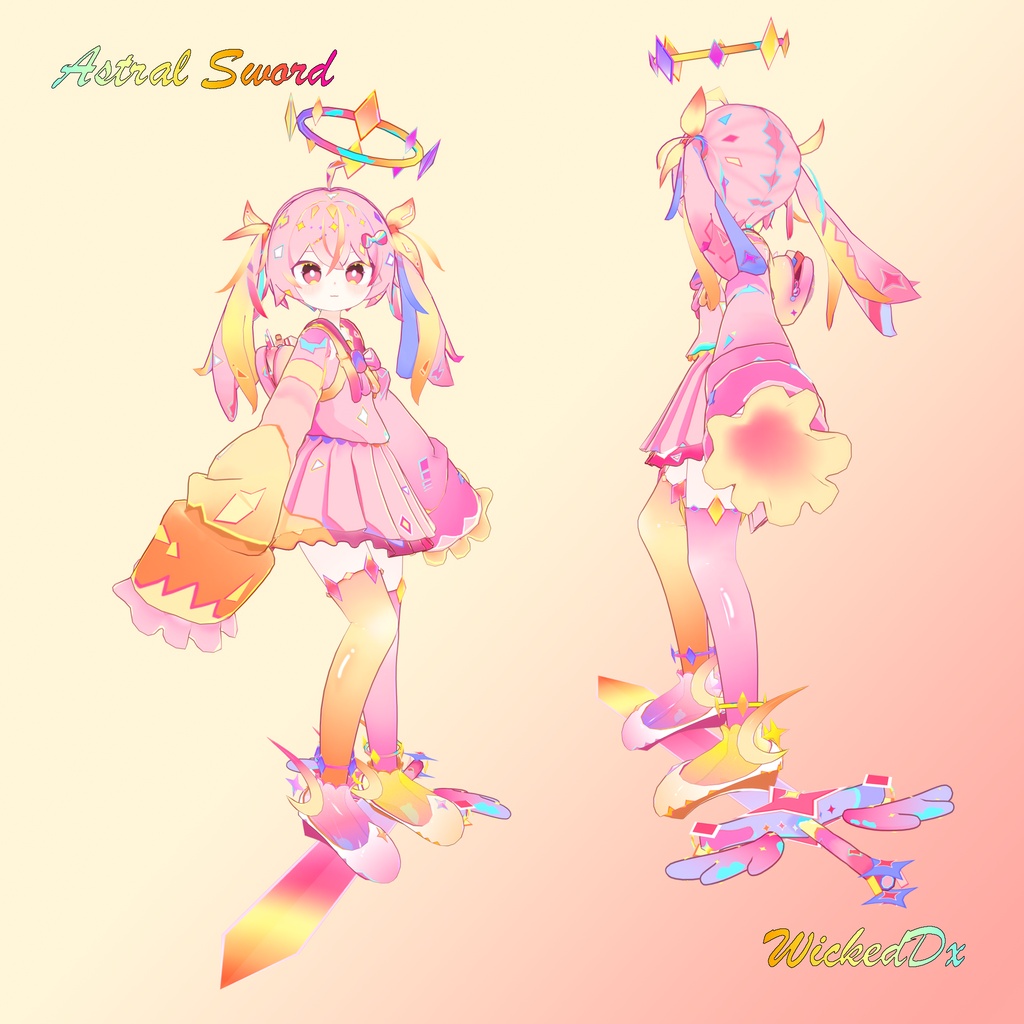 夜樱星奈~Astral_Sword【オリジナル3Dモデル】
