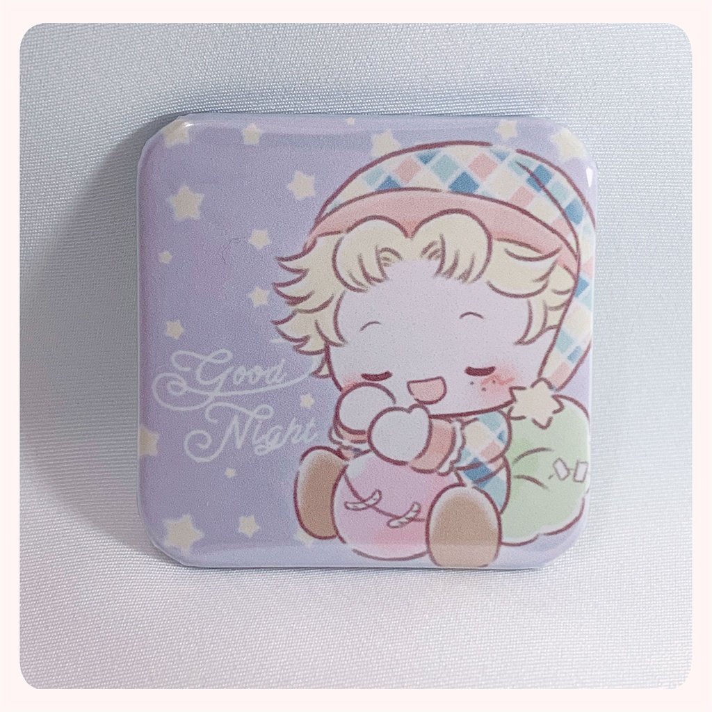 おねんね缶バッチ