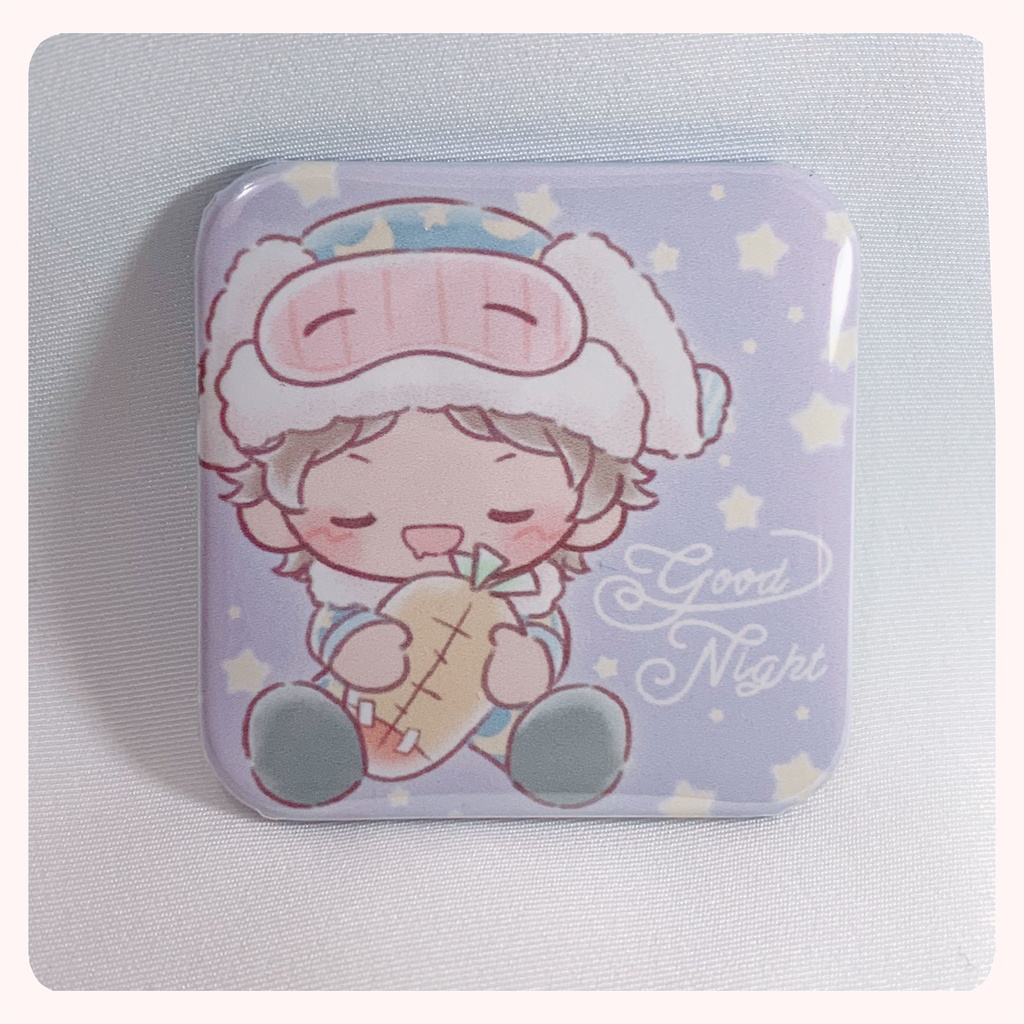 おねんね缶バッチ