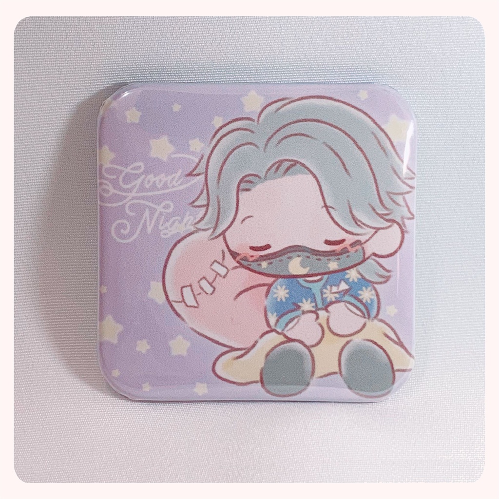 おねんね缶バッチ