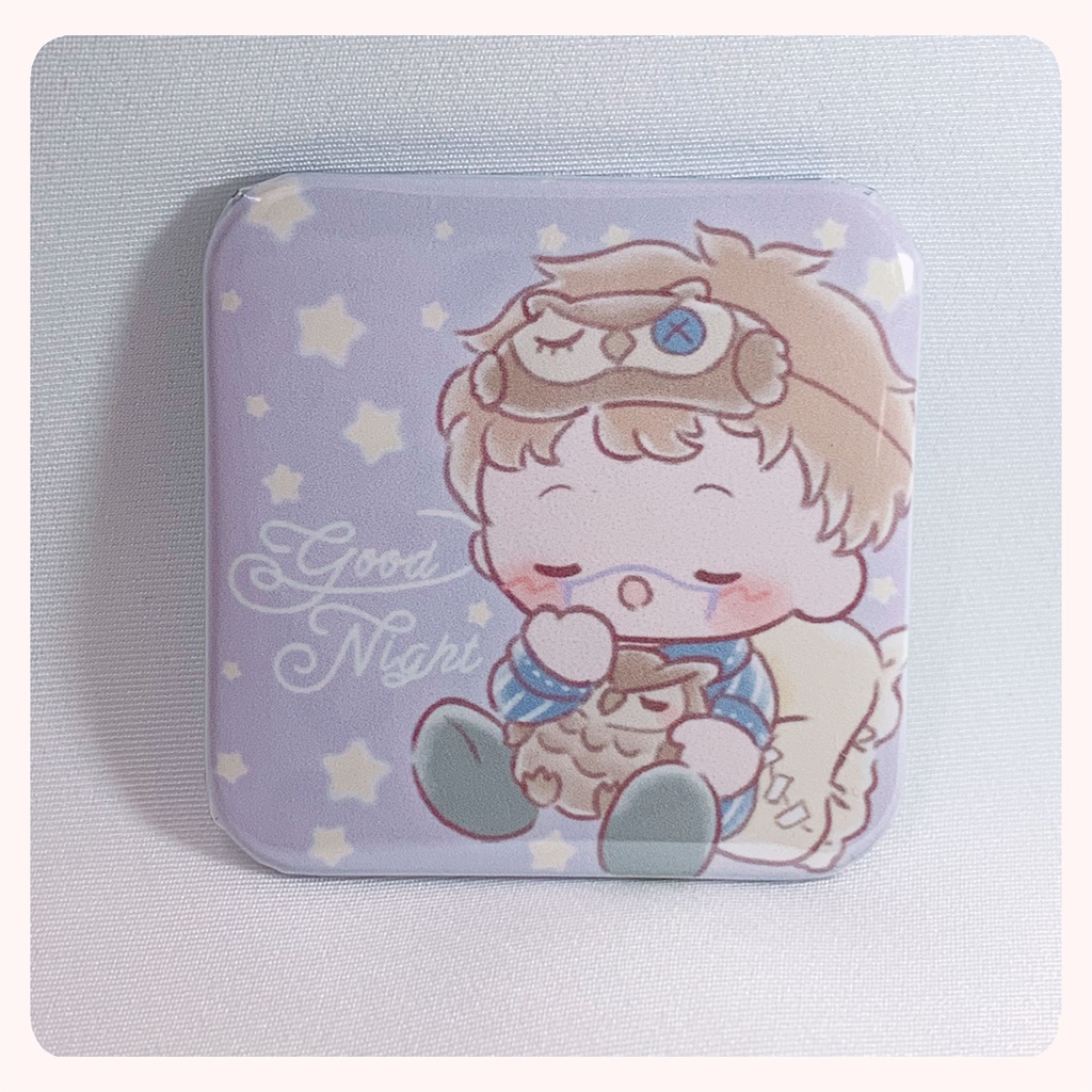 おねんね缶バッチ