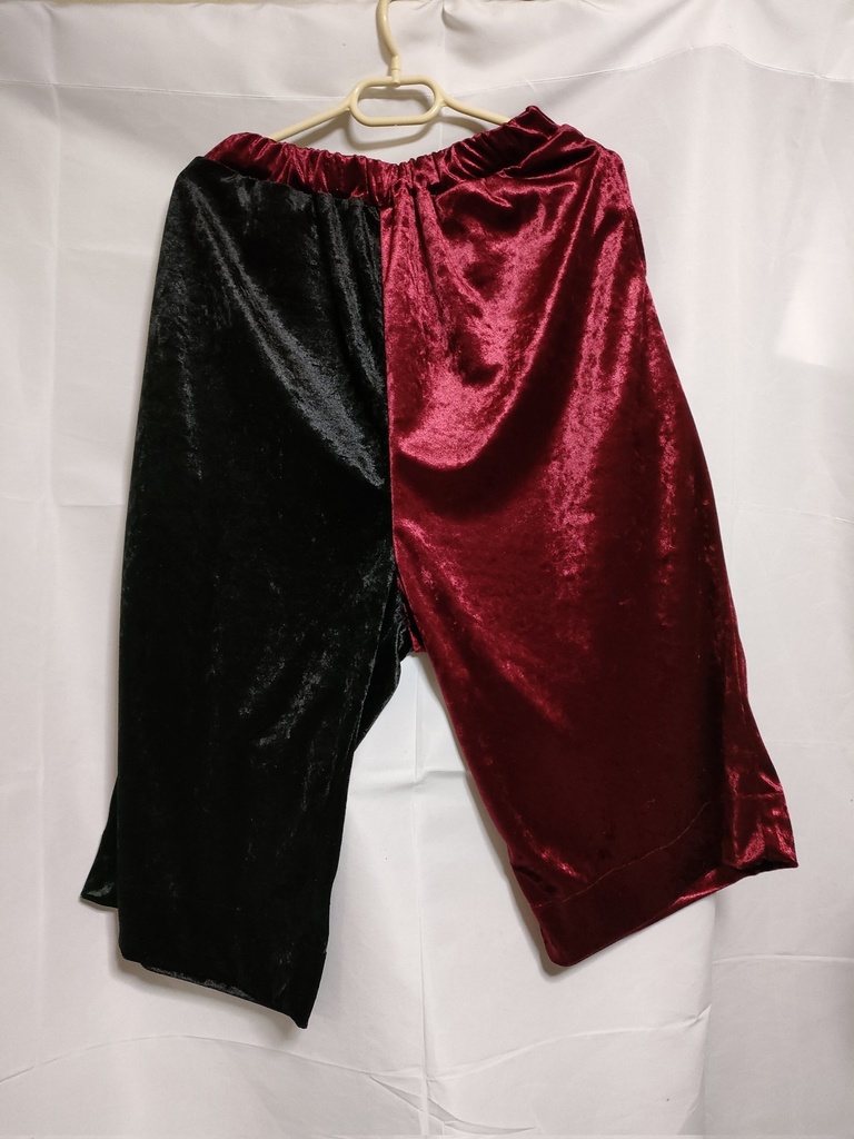 バイカラーベロアパンツ