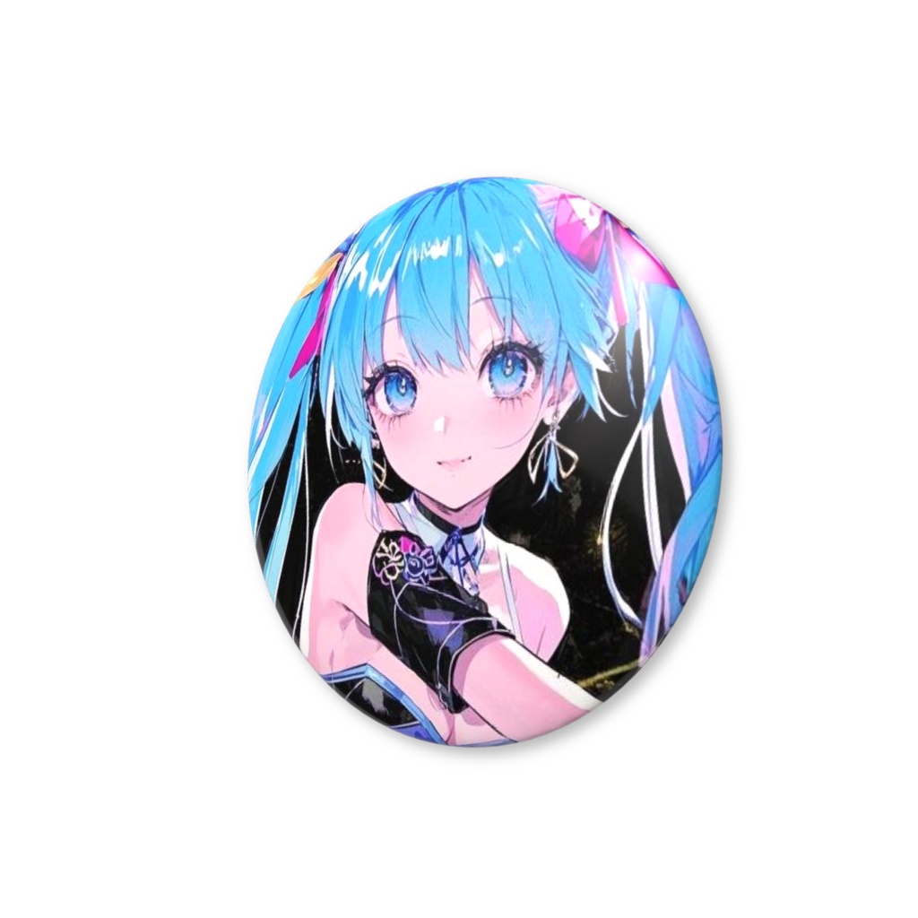 幻想的な花のピンバッジ