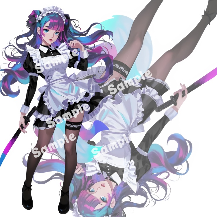 立ち絵素材 54_病弱な刃を持つメイド_女の子