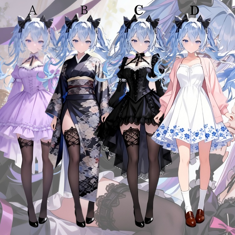 立ち絵素材56_女の子_否定されたことのない関係を記す_関係担い手_表情差分追加版あり