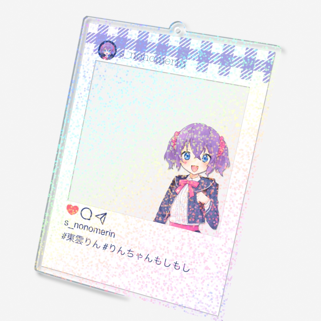 ホログラムSNS風アクリルキーホルダー