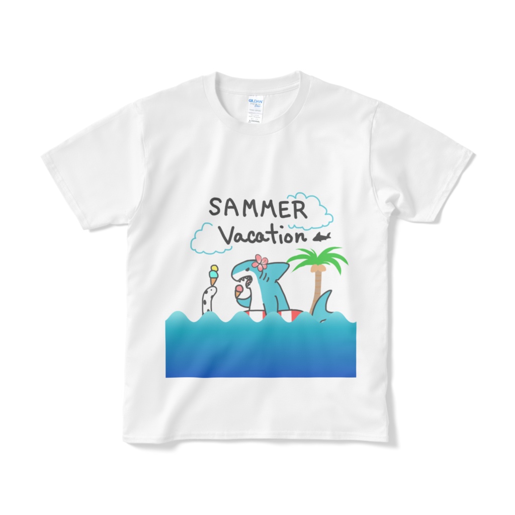 サメーバケーションTシャツWithチンアナゴ
