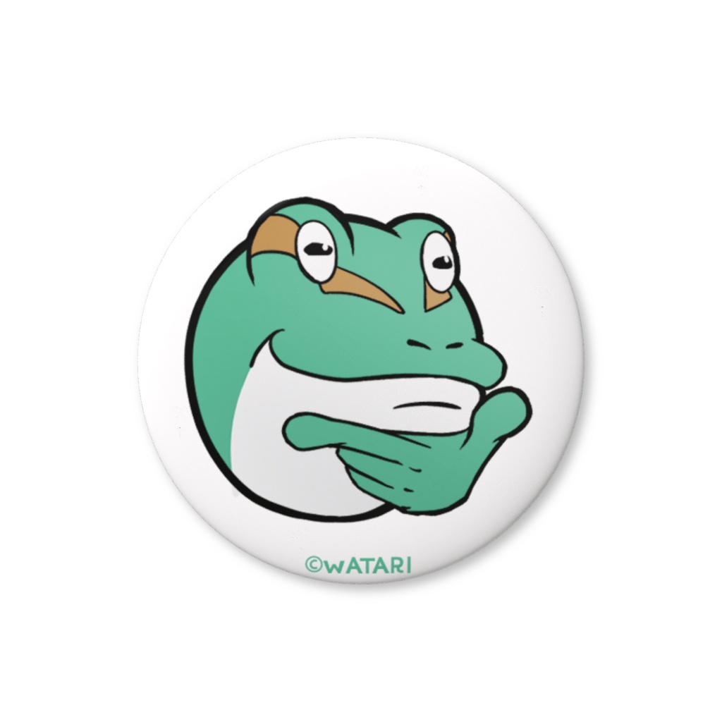 缶バッジ　二ホンアマガエル No.2『ドクといきるカエルたち。』