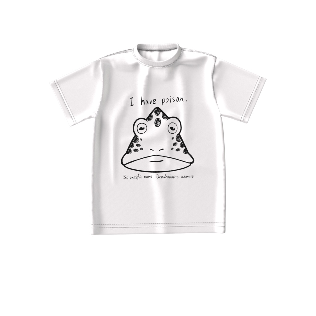 ビッグシルエットTシャツ（ホワイト）　コバルトヤドクガエル『ドクといきるカエルたち。』