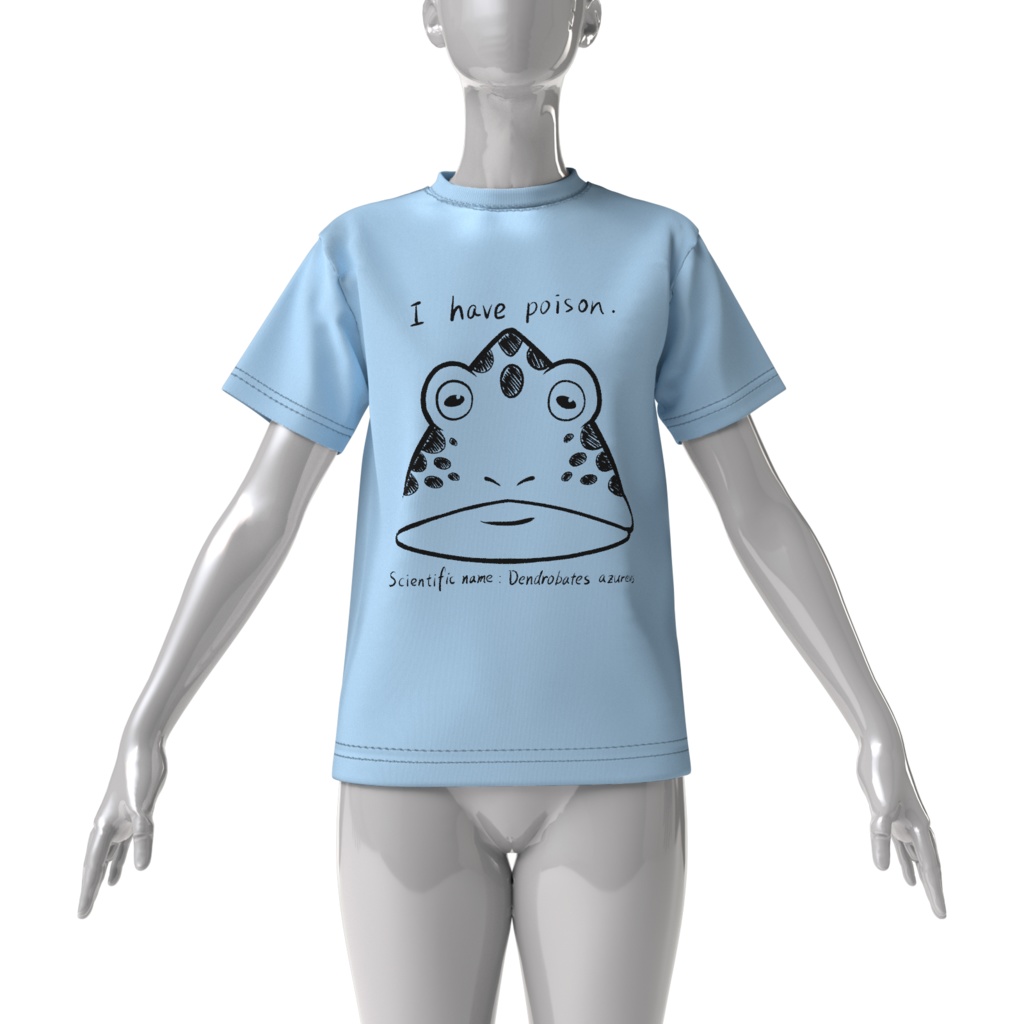 ビッグシルエットTシャツ(ライトブルー) コバルトヤドクガエル『ドクといきるカエルたち。』