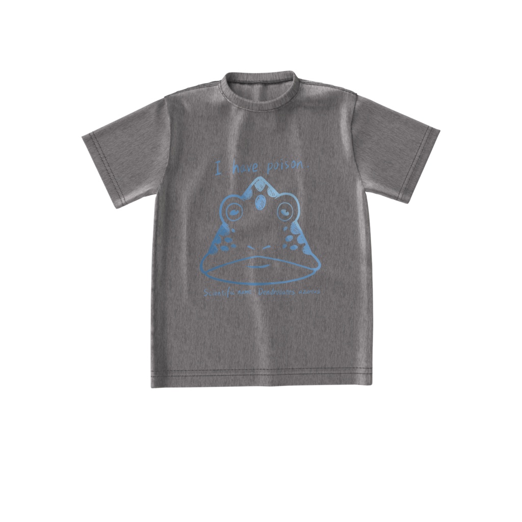 ビッグシルエットTシャツ(グレー) コバルトヤドクガエル『ドクといきるカエルたち。』