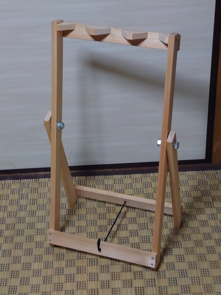 木製簡易折りたたみ式長物用ガンラック