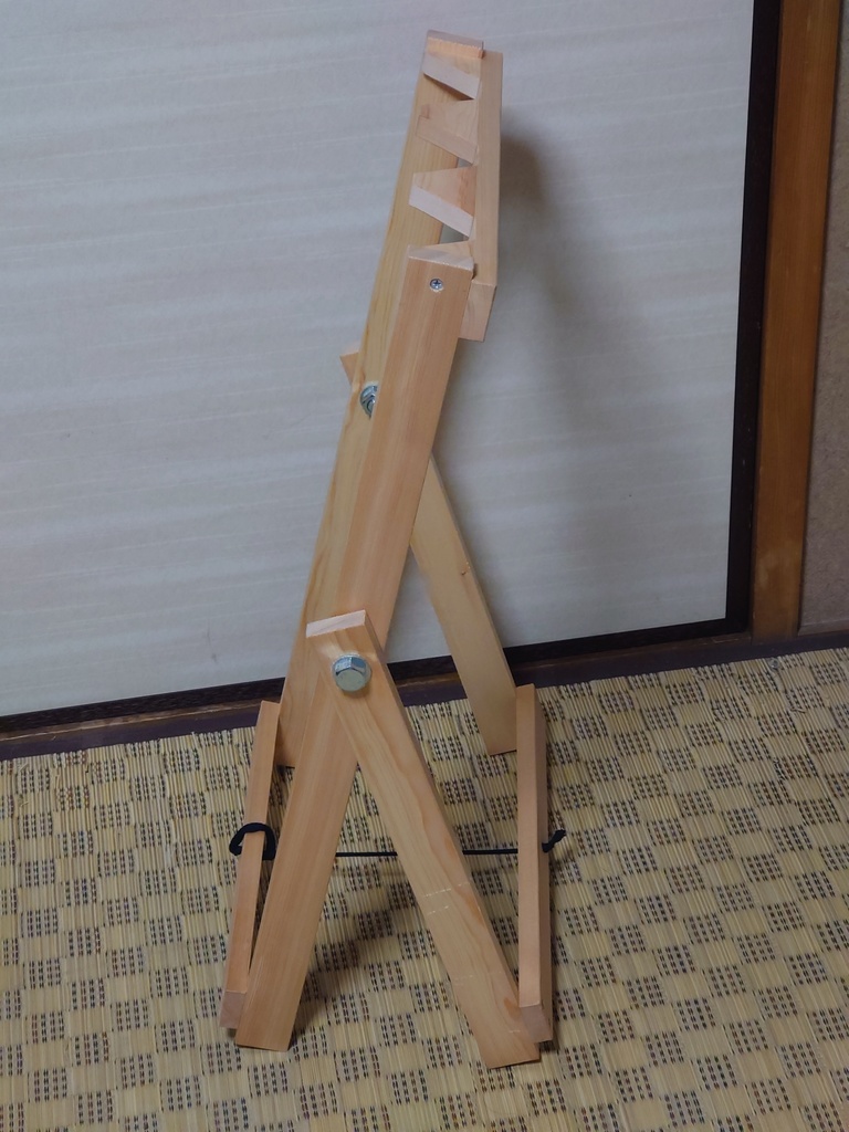 木製簡易折りたたみ式長物用ガンラック