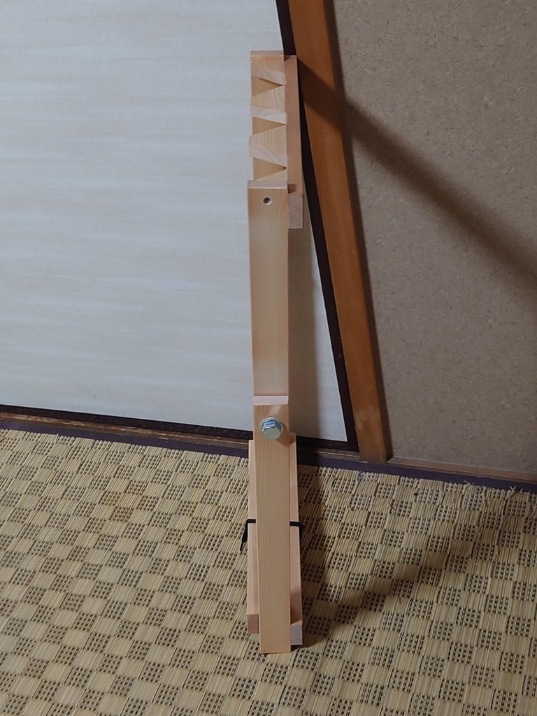 木製簡易折りたたみ式長物用ガンラック