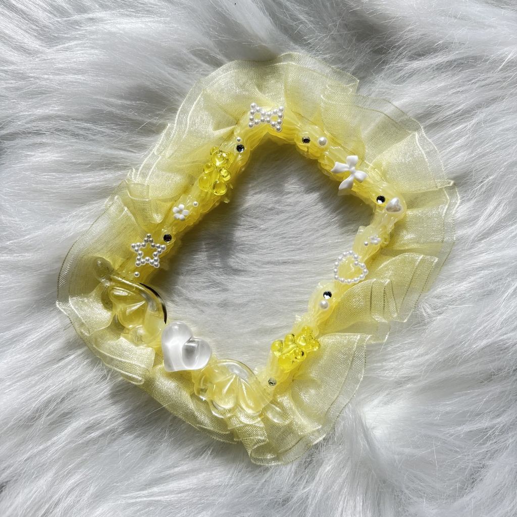 ホイップデコトレカケースE【レース黄色】