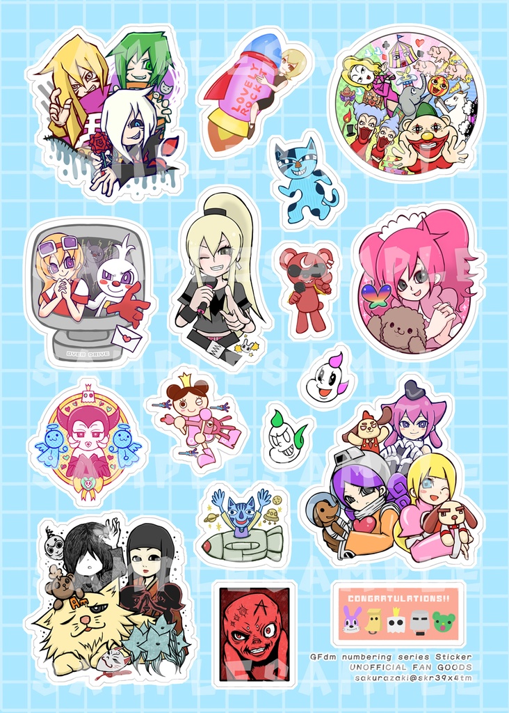 ハーフカットシール(B5/17片)