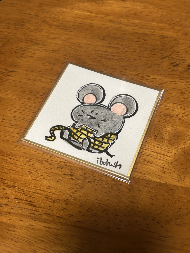 ミニ色紙(ねずみ) - nekonotami SHOP - BOOTH
